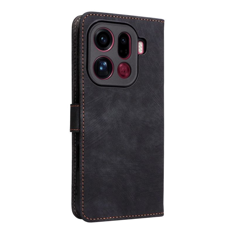 Læder Cover Oppo Find X9 Pro 5g Ruskindseffekt Med Rem