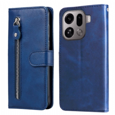 Læder Cover Oppo Find X9 Pro 5g Telefon Etui Lomme Med Lynlås