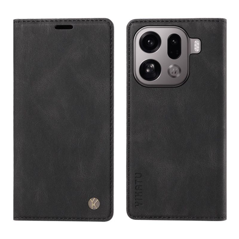 Læder Cover Oppo Find X9 Pro 5g Telefon Etui Yikatu Ruskindseffekt