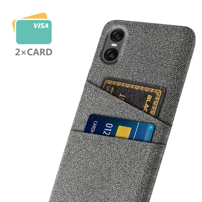 Cover Sony Xperia 10 Vii Kortholder I Stof