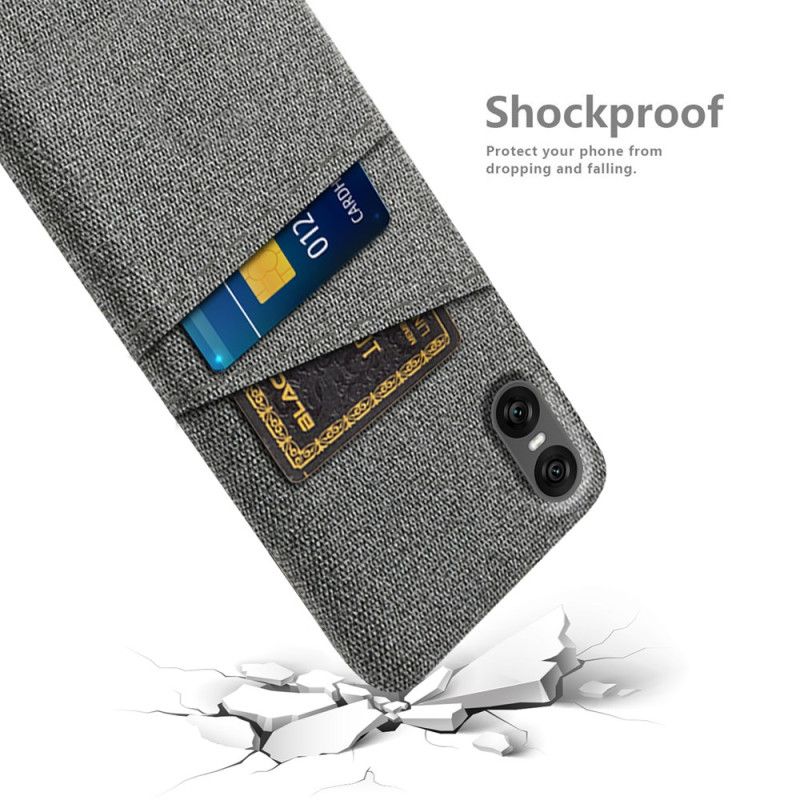 Cover Sony Xperia 10 Vii Kortholder I Stof