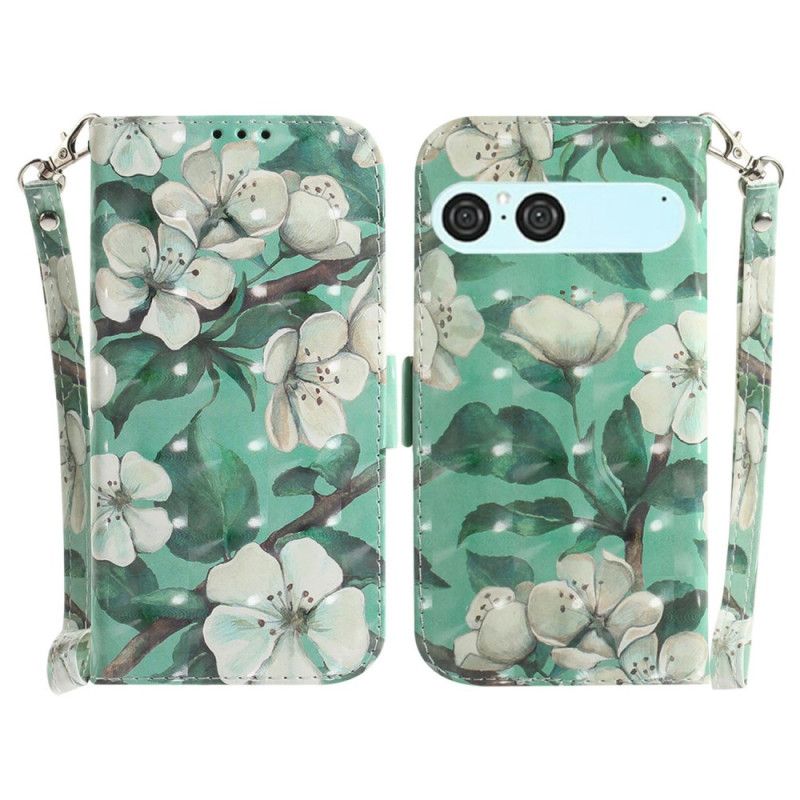 Flip Cover Sony Xperia 10 Vii Akvarelblomster