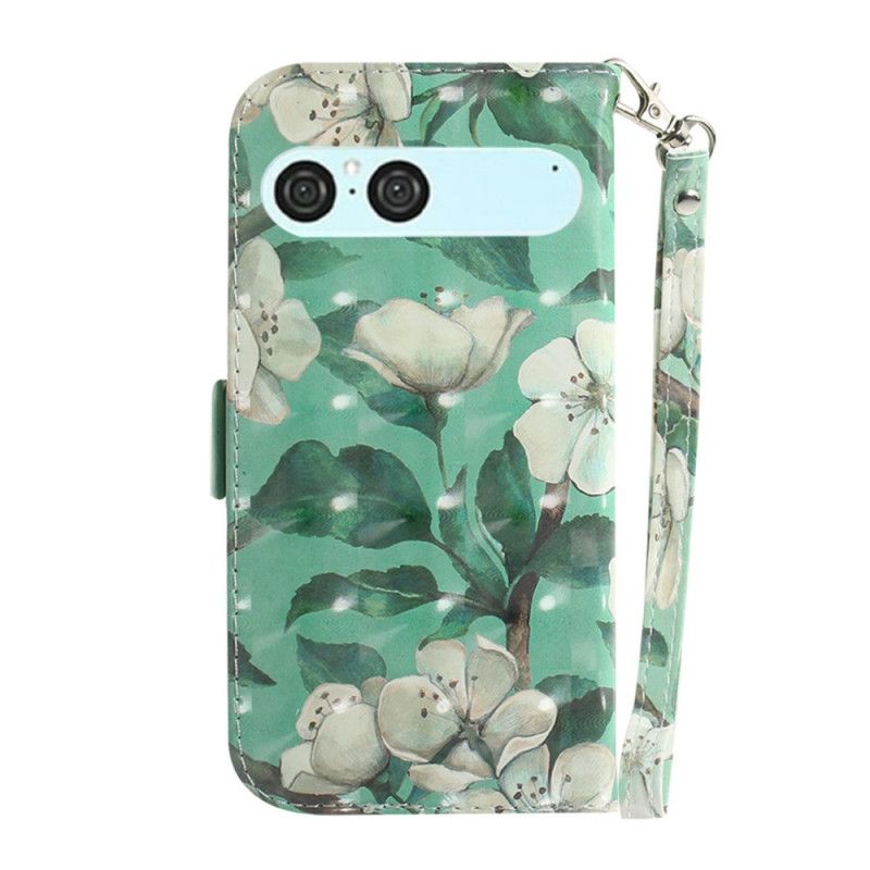 Flip Cover Sony Xperia 10 Vii Akvarelblomster