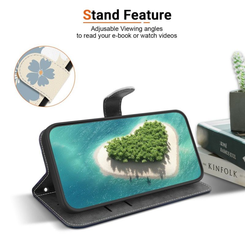 Flip Cover Sony Xperia 10 Vii Blå Margueritter