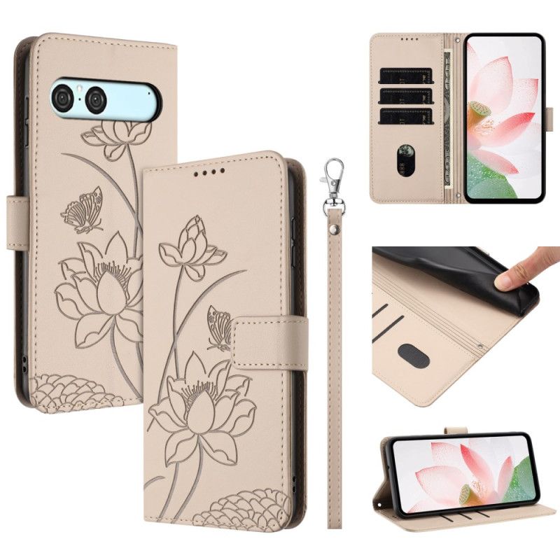 Flip Cover Sony Xperia 10 Vii Blomstergrafik