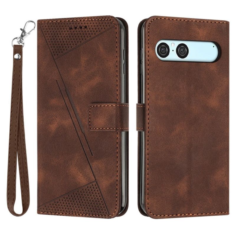 Flip Cover Sony Xperia 10 Vii Geometrisk Design