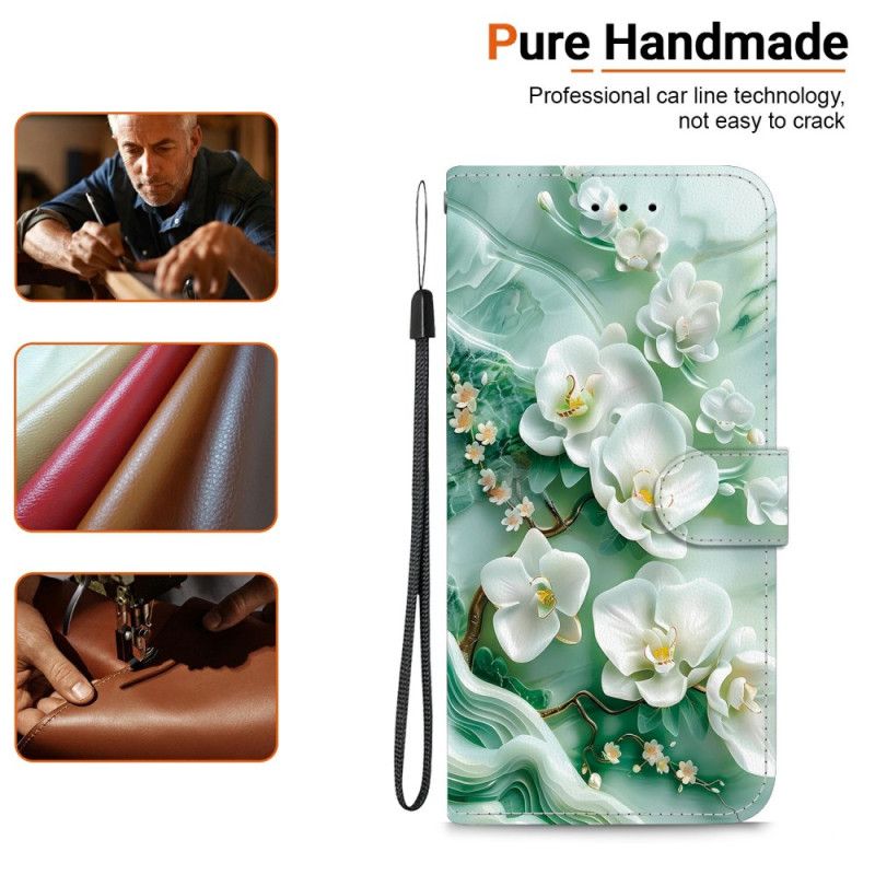 Flip Cover Sony Xperia 10 Vii Hvidt Blomstermønster