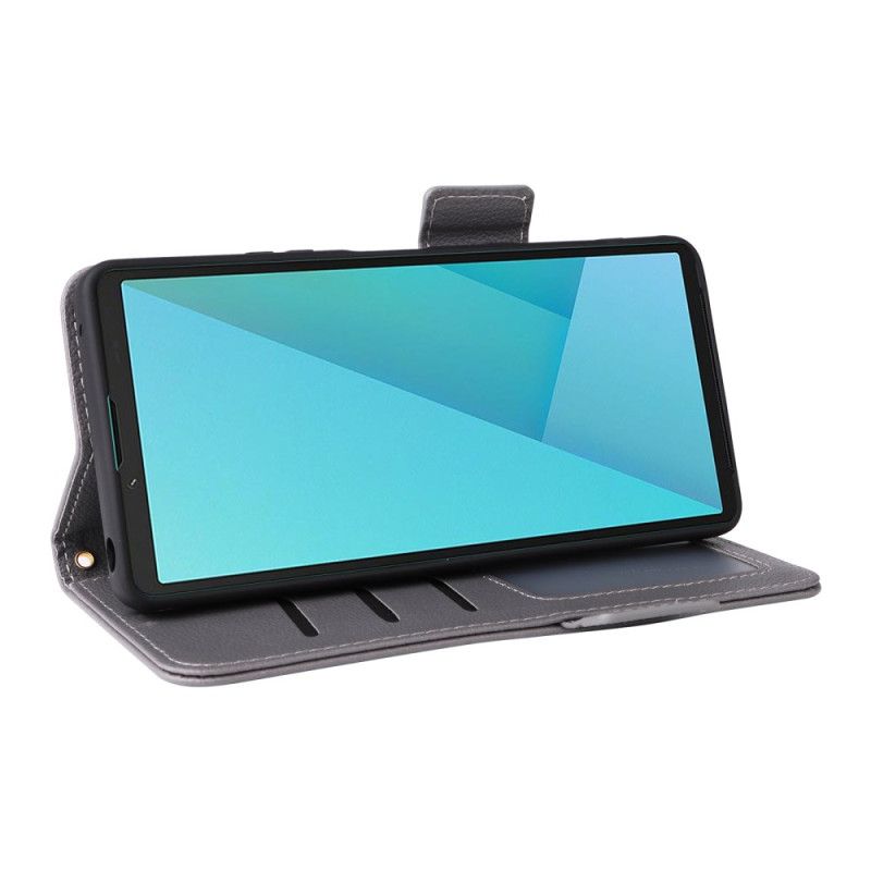 Flip Cover Sony Xperia 10 Vii Kunstlæder Med Rem