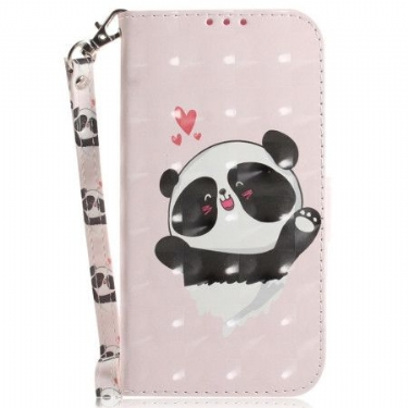 Flip Cover Sony Xperia 10 Vii Panda-kærligheds-snor