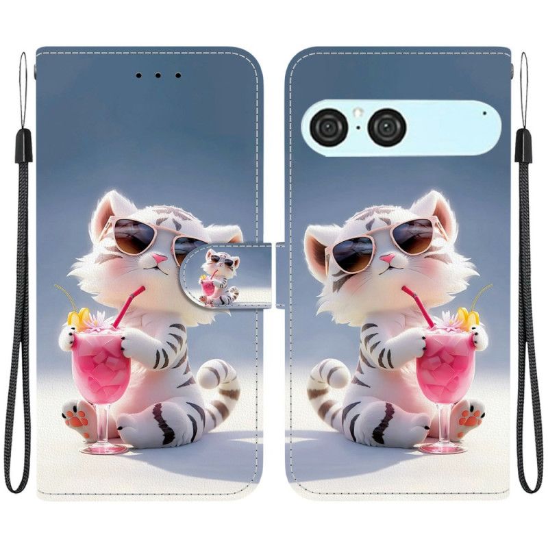 Flip Cover Sony Xperia 10 Vii Tegneserietiger
