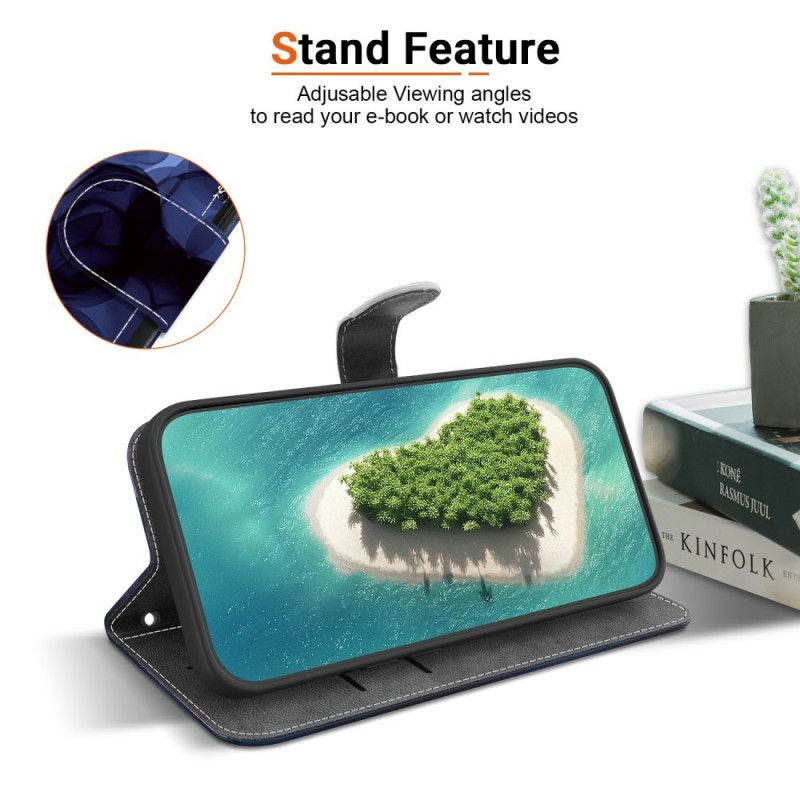 Flip Cover Til Sony Xperia 10 Vii Blåt Blomstermønster