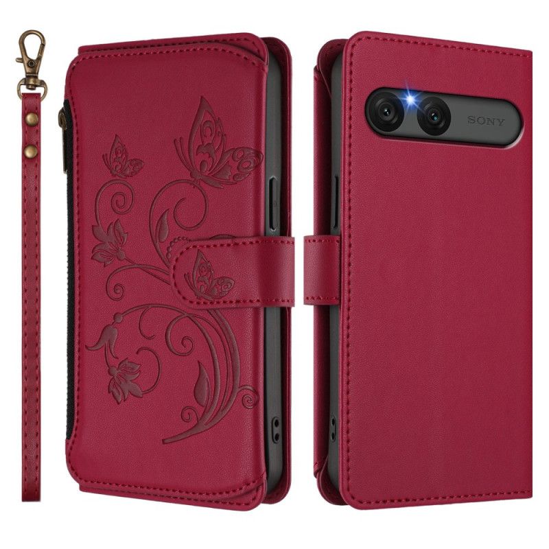 Flip Cover Til Sony Xperia 10 Vii Blomsterprint Rfid-pung