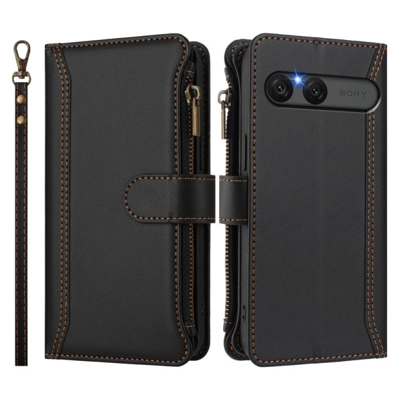 Læder Cover Sony Xperia 10 Vii 9 Kortholdere Pung