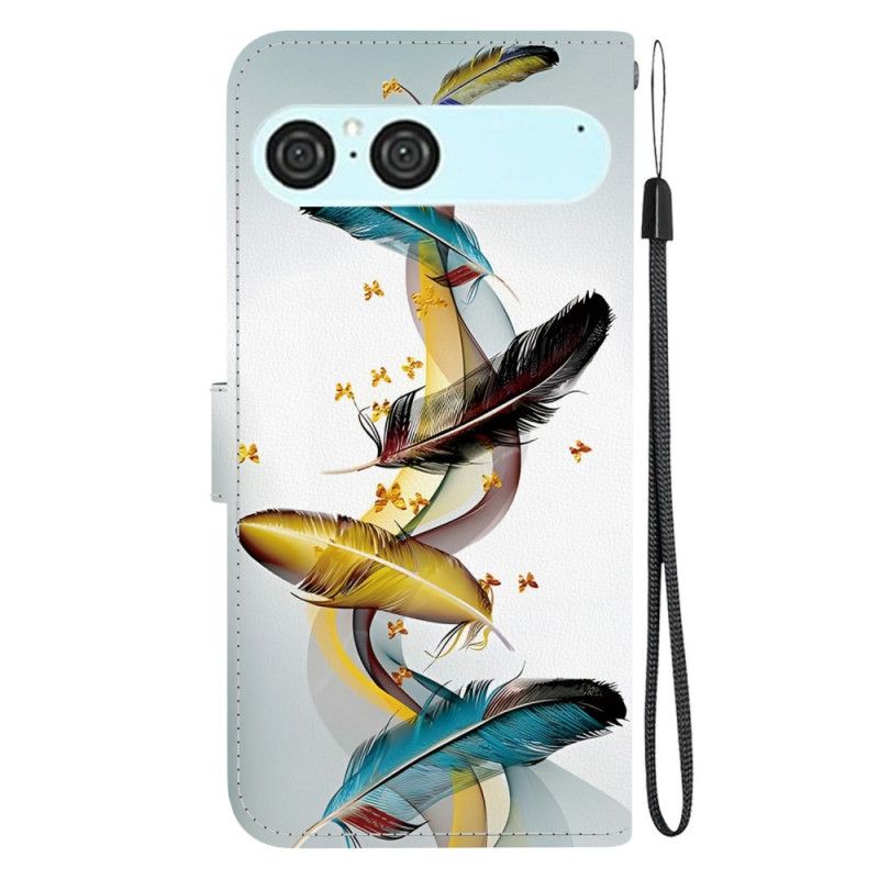 Læder Cover Sony Xperia 10 Vii Guldfjer