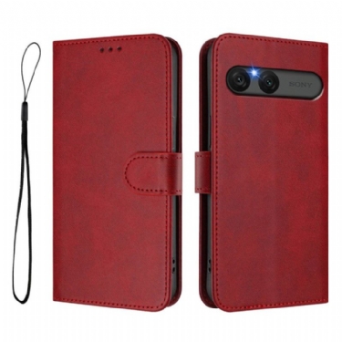 Læder Cover Sony Xperia 10 Vii Lædereffekt