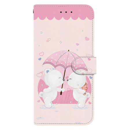 Læder Cover Sony Xperia 10 Vii Telefon Etui Bjørnepar