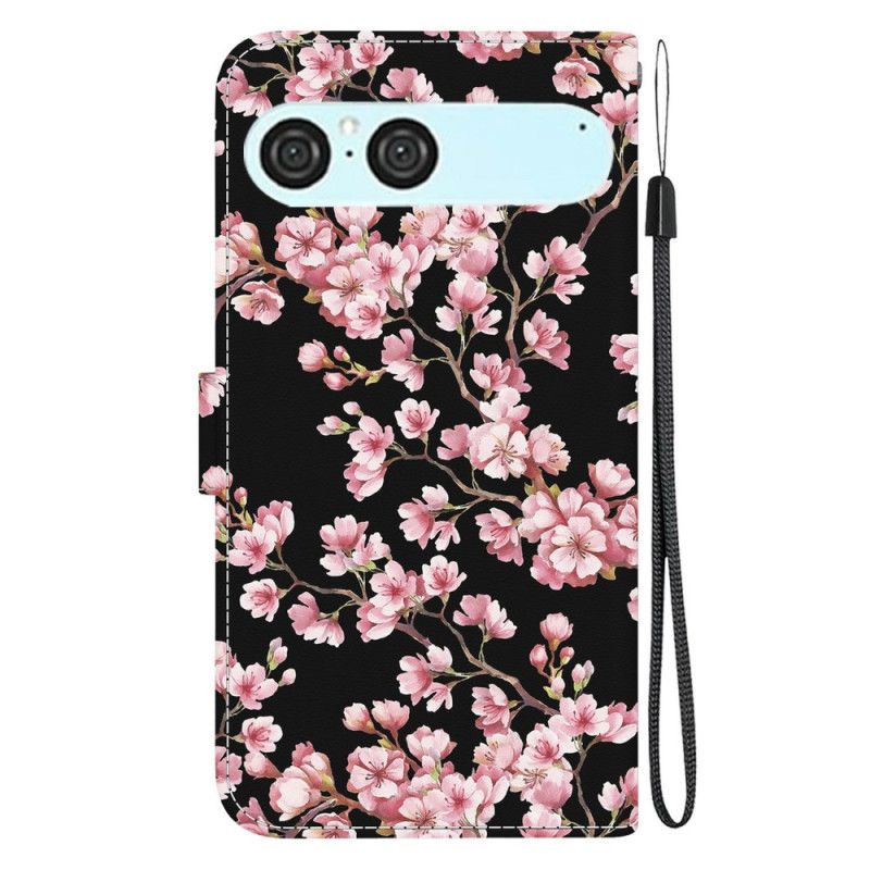 Læder Cover Sony Xperia 10 Vii Telefon Etui Blommeblomster