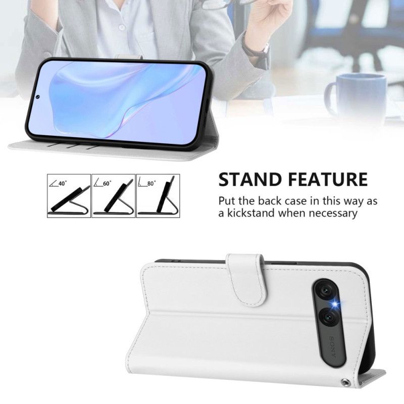 Læder Cover Sony Xperia 10 Vii Telefon Etui Kunstlæder