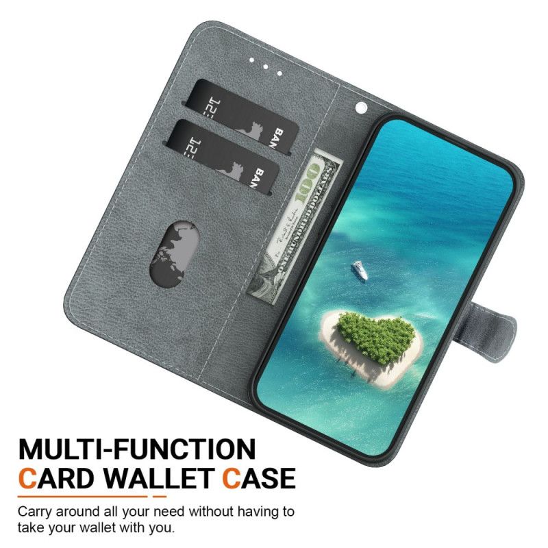 Læder Cover Sony Xperia 10 Vii Telefon Etui Lyserøde Sommerfugle