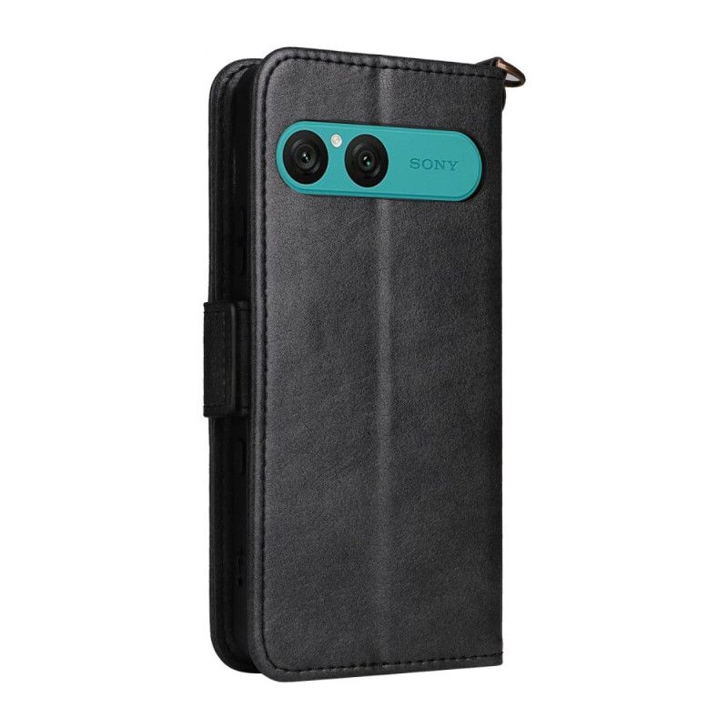 Læder Cover Sony Xperia 10 Vii Telefon Etui Pung Med Skulderrem