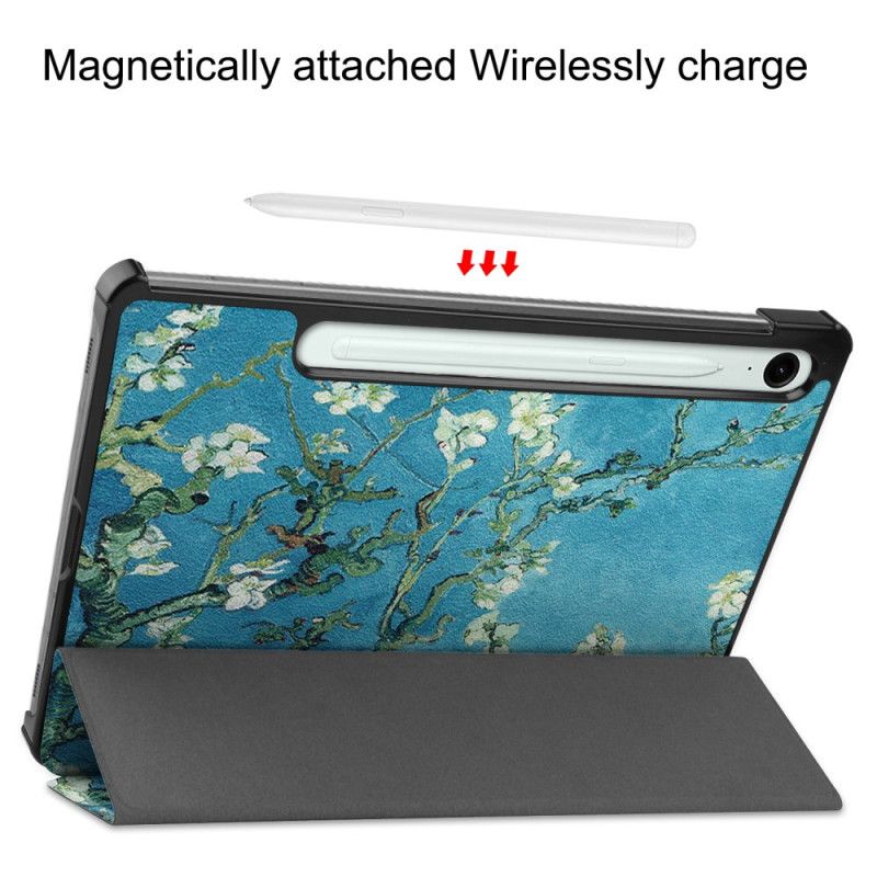 Samsung Galaxy Tab S10 Lite Forstærket Stylusholder Med Blomstrende Grene
