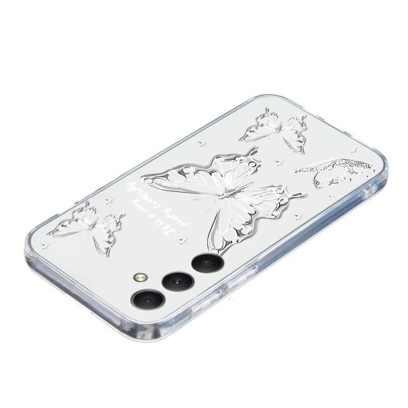 Cover Samsung Galaxy A17 4g / 5g Hvid Sommerfugl