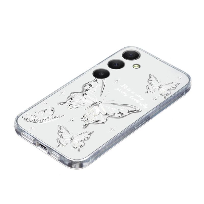 Cover Samsung Galaxy A17 4g / 5g Hvid Sommerfugl