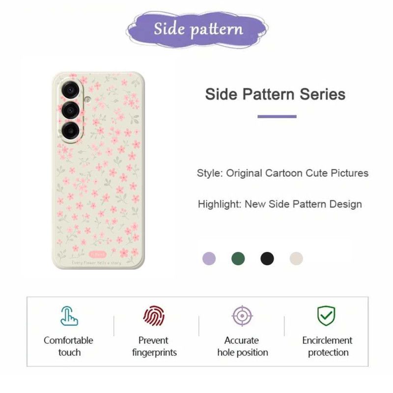 Cover Samsung Galaxy A17 4g / 5g Lyserøde Blomster
