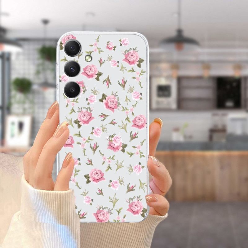 Cover Samsung Galaxy A17 4g / 5g Lyserødt Blomstermønster