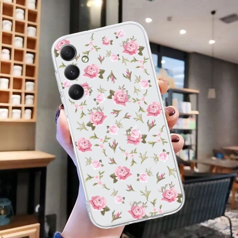Cover Samsung Galaxy A17 4g / 5g Lyserødt Blomstermønster