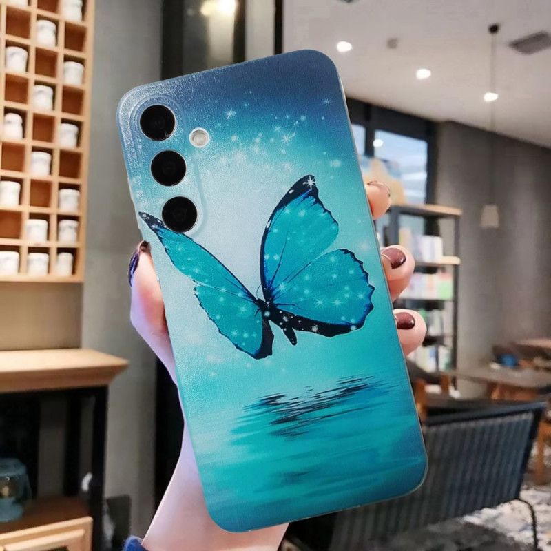 Cover Samsung Galaxy A17 4g / 5g Telefon Etui Blå Sommerfugl