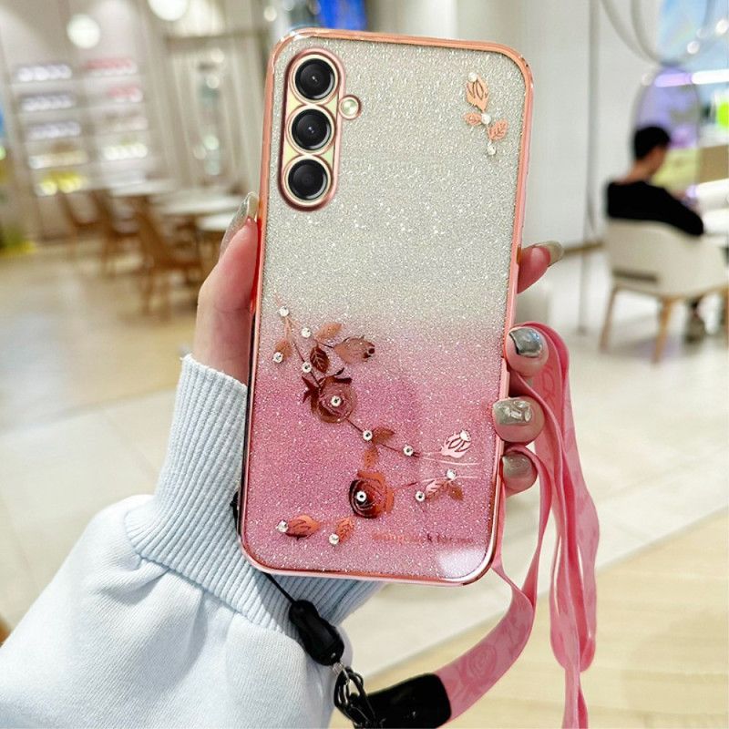 Cover Samsung Galaxy A17 4g / 5g Telefon Etui Kadem Rhinstensremme