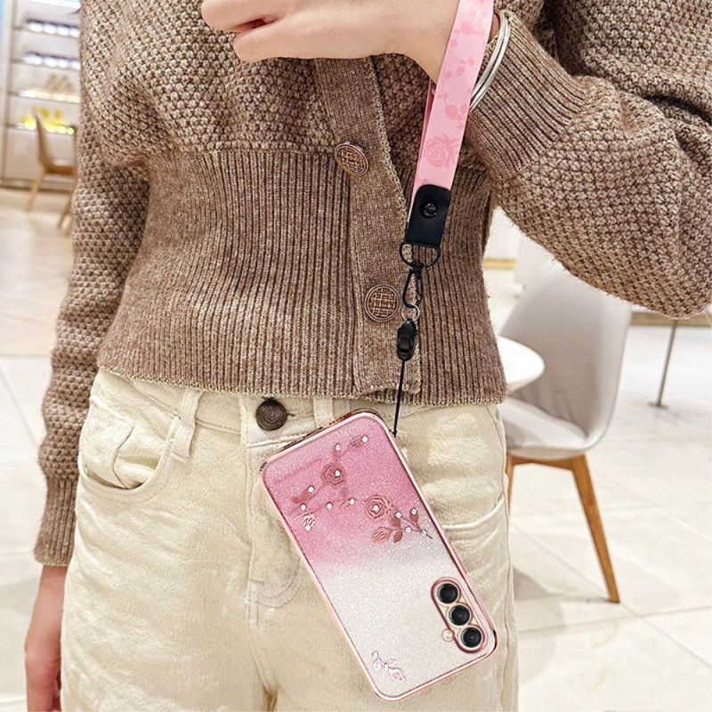 Cover Samsung Galaxy A17 4g / 5g Telefon Etui Kadem Rhinstensremme