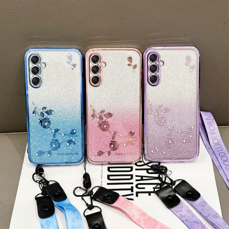 Cover Samsung Galaxy A17 4g / 5g Telefon Etui Kadem Rhinstensremme
