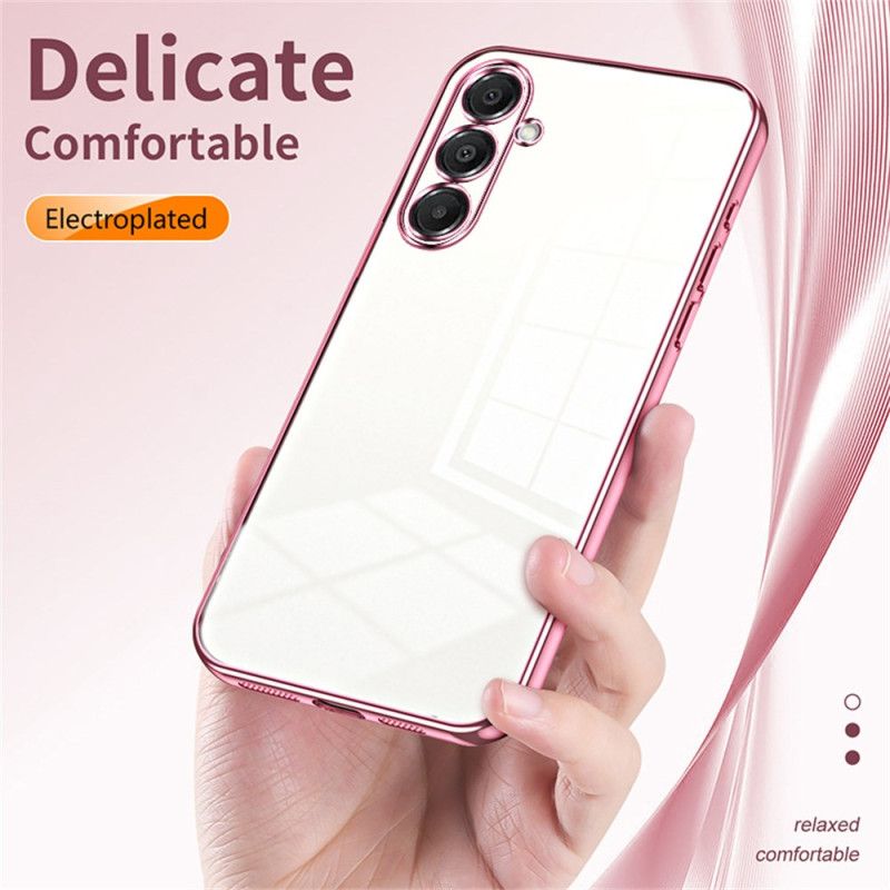 Cover Samsung Galaxy A17 4g / 5g Telefon Etui Kanter Med Metallisk Effekt
