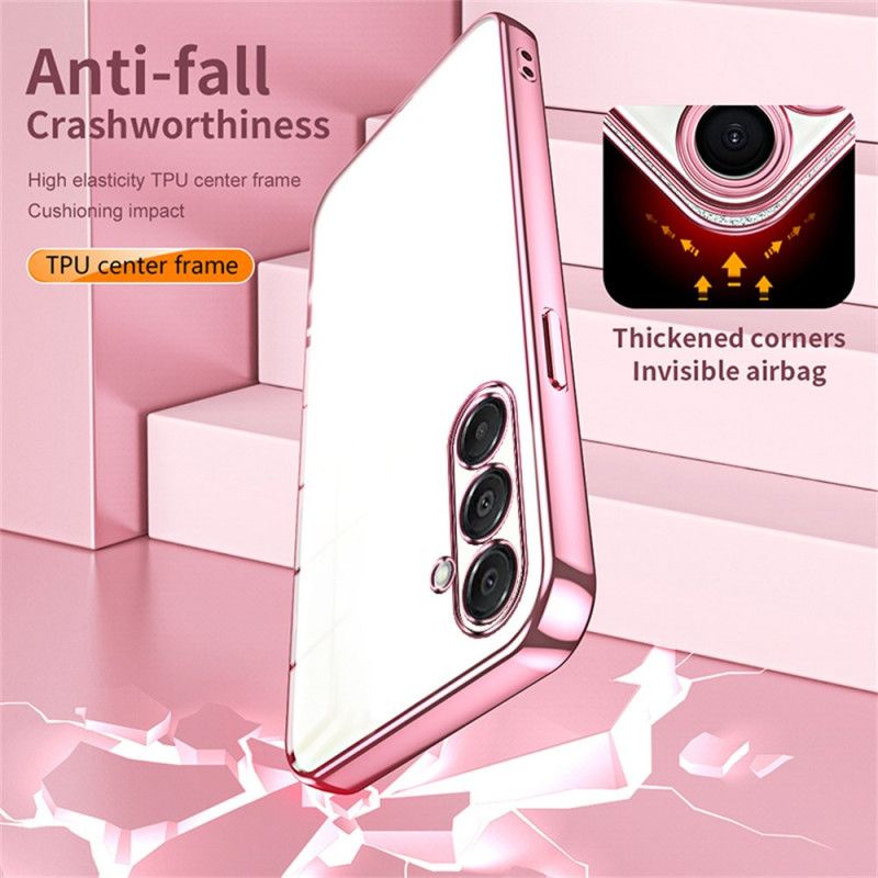 Cover Samsung Galaxy A17 4g / 5g Telefon Etui Kanter Med Metallisk Effekt