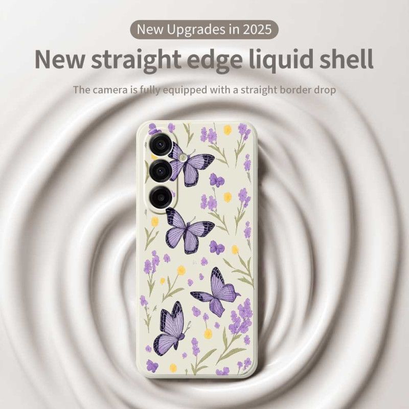 Cover Samsung Galaxy A17 4g / 5g Telefon Etui Lilla Sommerfugle