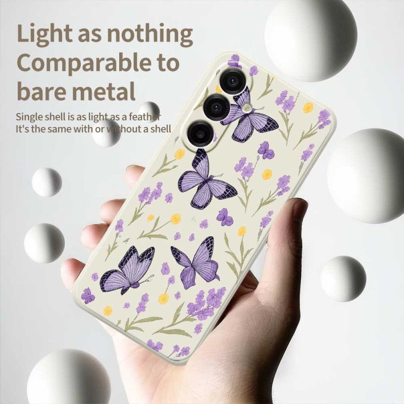 Cover Samsung Galaxy A17 4g / 5g Telefon Etui Lilla Sommerfugle