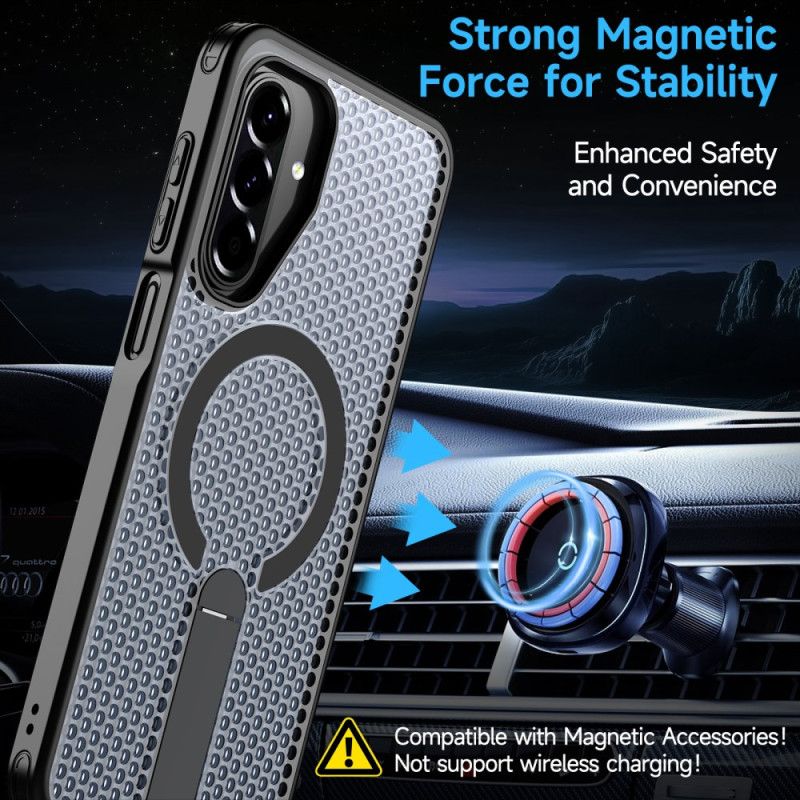 Cover Samsung Galaxy A17 4g / 5g Telefon Etui Magnetisk Gittertekstur
