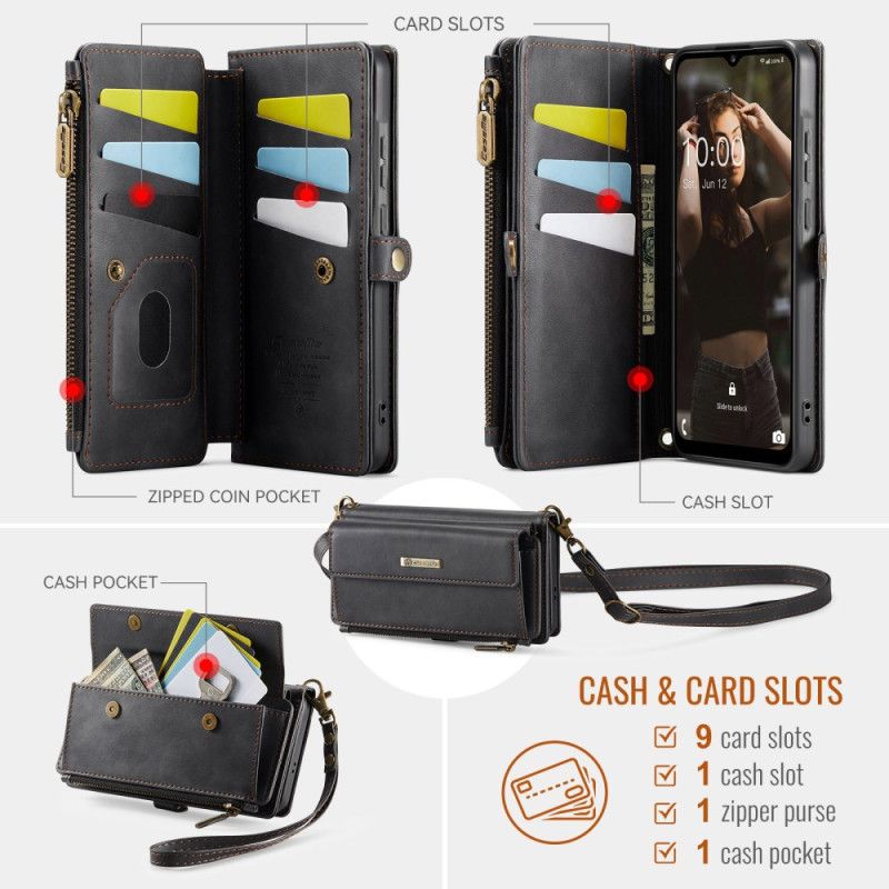 Flip Cover Samsung Galaxy A17 4g / 5g Caseme Pung Med Ruskindseffekt
