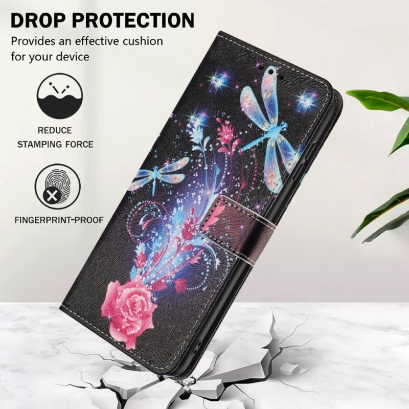 Flip Cover Samsung Galaxy A17 4g / 5g Farverige Guldsmede