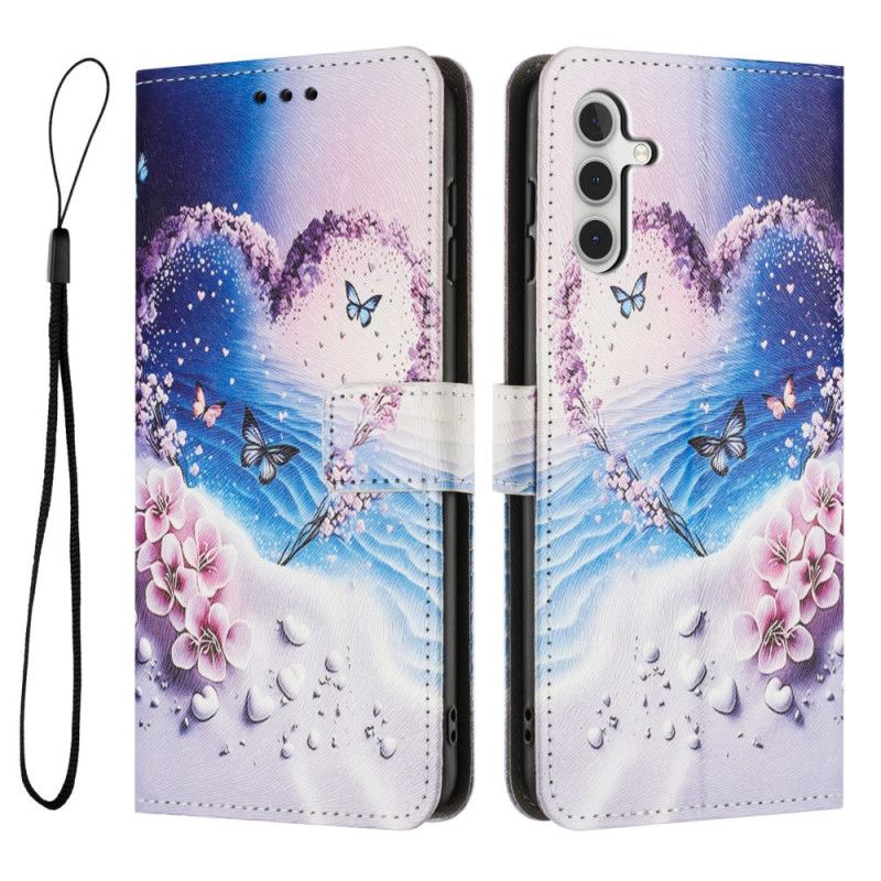 Flip Cover Samsung Galaxy A17 4g / 5g Hjertesommerfugl
