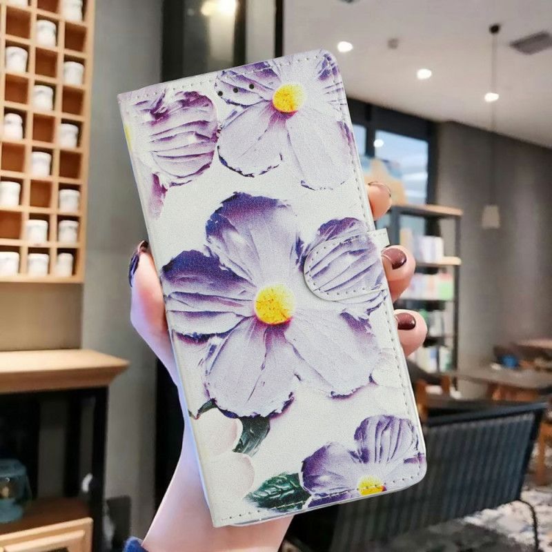 Flip Cover Samsung Galaxy A17 4g / 5g Lilla Blomstermønster