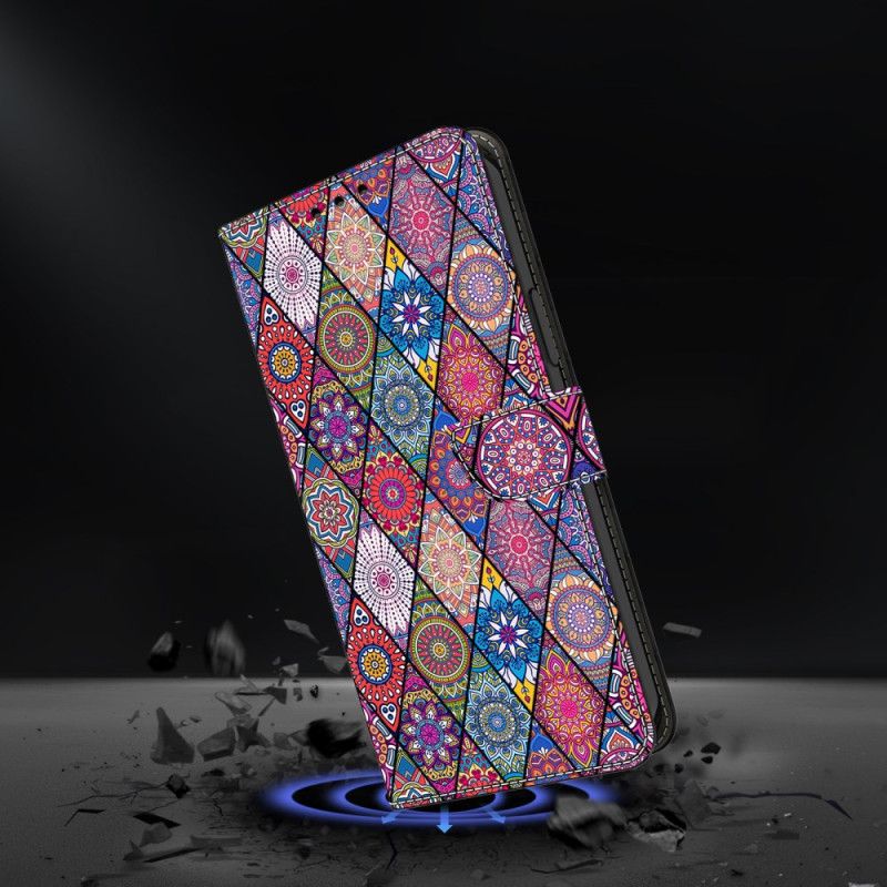 Flip Cover Samsung Galaxy A17 4g / 5g Lyserødt Etnisk Mønster