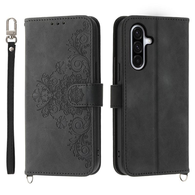 Flip Cover Samsung Galaxy A17 4g / 5g Pung Med Blonder Og Ruskindseffekt