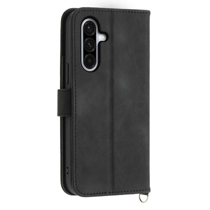 Flip Cover Samsung Galaxy A17 4g / 5g Pung Med Blonder Og Ruskindseffekt
