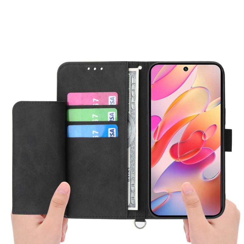 Flip Cover Samsung Galaxy A17 4g / 5g Pung Med Blonder Og Ruskindseffekt