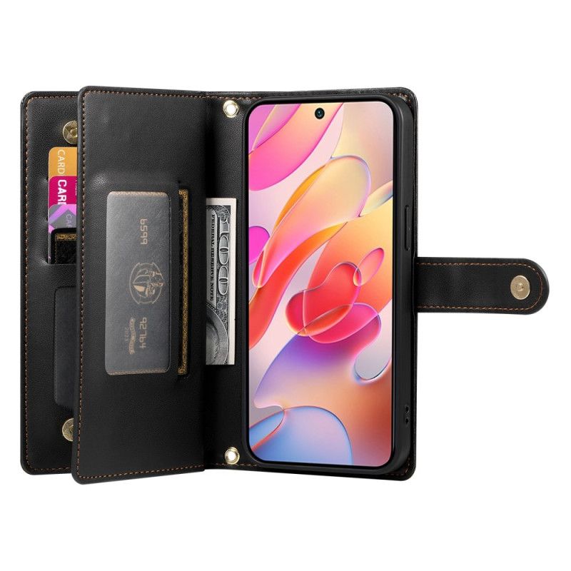 Flip Cover Samsung Galaxy A17 4g / 5g Pung Med Lynlåslomme Og Stropper