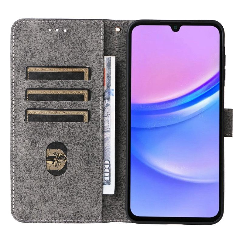Flip Cover Samsung Galaxy A17 4g / 5g Rfid-blokerende Ruskindseffekt