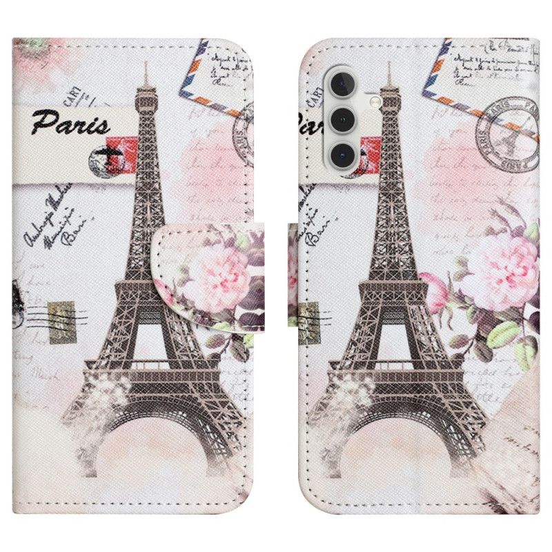 Flip Cover Samsung Galaxy A17 4g / 5g Vintage Eiffeltårn